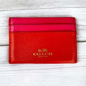 Coach Red and Pink Wallet